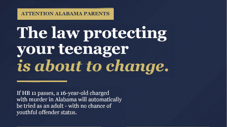 Alabama HB 11 Youthful Offender Changes