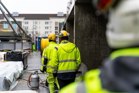 Employees on a job site